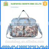 High-capacity Polyester Blue Tote Floral Cute Mommy Bag thumbnail-1
