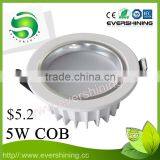 New Design Ceiling Light Cob Led Downlight 5w