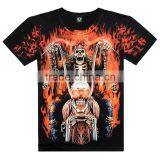 2016 Men's Cotton Short Sleeve T-shirt Fashion O-neck Casual Skull Wolf 3d Print T Shirt M-XXXL thumbnail-1