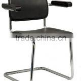 simple design black PVC Guest office Chair with arm rest A31-H08 Anqiao office chair factory