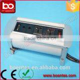 Asia Popular Office Desktop Manual Flip Up Power Outlets/Tabletop Rotating Data Socket With VGA thumbnail-4