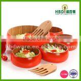 High Quality Bamboo Salad Bowl Set With Server Wholesale thumbnail-3