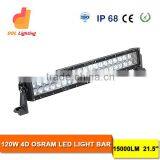New Product With 4D Lens Led Offroad Light Bar 4x4 12volt Auto 120W Led Light Arch Bent