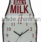 Bottle Shape Old Style Metal Home Art Wall Clock