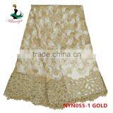 Haniye 2016 Wholesale African Tulle Lace Fabrics/net Lace Fabrics for Party/NYN55