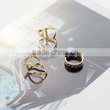New Stainless Steel Jewelry Triangle Set Rings thumbnail-3