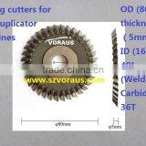 Milling Cutters for Key-duplicator Machines OD (80mm) Thickness (5mm) ID (16mm) 40 (Welded-Carbide)