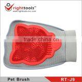 RIGHTTOOLS RT-J9 Nylon Glove Pet Grooming Brushes With Soft Rubber Pad