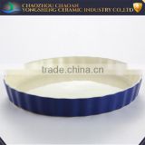 China cheap round ceramic griddle plate cake baking dishes & pans for sale
