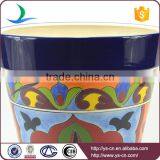 YSfp0007-03 Round Shape Hand Print 12 Inch Flower Pot for Garden thumbnail-2