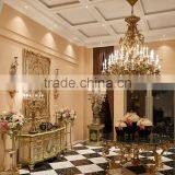 Luxury Bronze 24 Lights Chandelier, Retro Design Hotel Ceiling Lamp, Antique Brass Pendant Light thumbnail-3