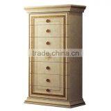 Bisini Luxurious Solid Wood Hand Carved Golden And Beige Complete Bedroom Set/European Classic Bedroom Furniture(MOQ=1 SET) thumbnail-5