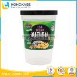 280g Disposable Small Plastic Sauce Container, Round Peanut Jars