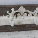 Antique Metal Hooks With Wooden Frame thumbnail-3