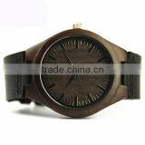 Custom Logo Watch Mens Retro Ebony Watches With Leather Strap thumbnail-4