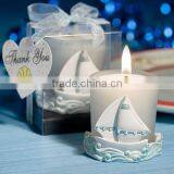 cute and nice resin boat candle holder