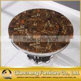 Round Chrome Stainless Steel Dining Table thumbnail-3