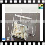 Cutom Top Grade Plexi Acrylic Magzine Shelf Elegant Vanity Acrylicfile Holder PMMA Lucite Acrylic Book Shelf Home Use thumbnail-1