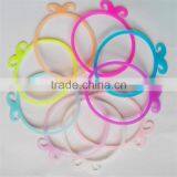 2015 Hot Selling Silicone Hair Ties Colorful Silicone Hair Bands Bracelet for Girls and Children thumbnail-2