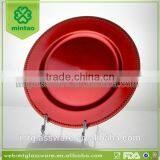 FDA Cheap Plastic Party Charger Plate, Red Wedding Charger Plate thumbnail-1