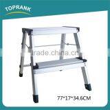 Multi Purpose Aluminium Wide Step Ladder, Folding Step Ladder Chair thumbnail-1