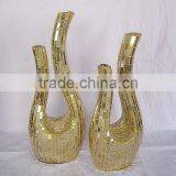 High Quality Green Color Glass Flower Pot thumbnail-3
