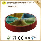 wholesale handmade round serving wooden tray