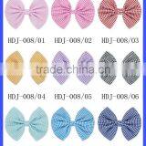 Seersucker Hair Bow Cute Baby Hairbands Hair Bow For Girls Sweet Handmade Boutique Solid Hair Accessories thumbnail-5