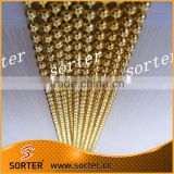 8mm gold color stainless steel decorative ball chain curtain