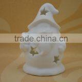 High White Porcelain Christmas Figurine With LED Light for Decoration thumbnail-5