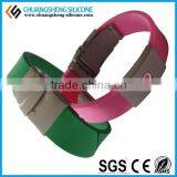 2016 Hot Selling Promotional Gift Silicone Engravable Stainless Steel Sheet, Cool Fashion Bracelet, Beautiful Wristband thumbnail-4