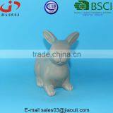 BSCI Audit Factory EASTER Rabbit Figurines Small Grey/white Porcelain Ceramic Rabbit, Easter Bunny thumbnail-4