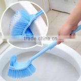 Long plastic handle toilet brush clean narrow gap easy