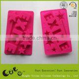 custom letter shape silicone ice cube tray