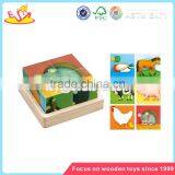 Wholesale Kids Wooden Blocks Cube Puzzle Toy Cheap Fruits Shape Wooden Blocks Puzzle Toy W14F019 thumbnail-6