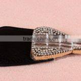 Wholesale Rhinestone Paved Butterfly Buckle Sex Women Lady Wide PU Waist Belt thumbnail-2