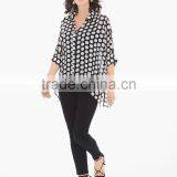 Women's Sheer Chiffon Botton up and Roll up Sleeve Shirt thumbnail-3