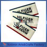 2016 New Manufactured Woven Satin Washable Adhesive Label