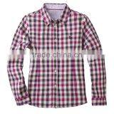 British Style 2017 Spring Student Girls Shirt Long Sleeved Cotton Plaid Shirt for Girl thumbnail-4