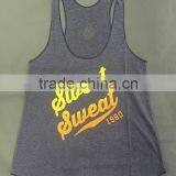 OEM cotton spandex screen printing custom wholesale spaghetti strap tank top