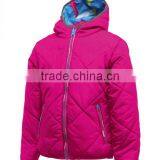 Girls Reversible Padding Winter Jacket Pink Colour thumbnail-1