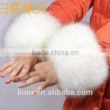 Factory Supply High Quality Extra Large Faux Fur Fox Fur Cuff Oversleeps Hand Ring Wristiest Gloves thumbnail-5