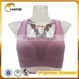 Custom brand seamless padded yoga bra top sexy cheap wholesale sports bra