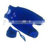 Spring Plain Dark Blue Funny Baby Romper thumbnail-1