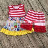 Wholesale Girl Small Flying Sleeve Back to School Sets Silicone Baby Clothes thumbnail-1