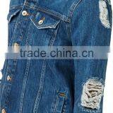 Fashion Model Custom 100% Cotton Jean Jackets Men Wholesale Fitting Cropped Fancy Denim Jackets thumbnail-3