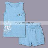 New 2016Kids Baby Boy Fashion Clothing Sets Blue Cotton Printed Vest And Shorts Children Clothing CS40224-22 thumbnail-1