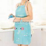 Cute Korean Version of Fashion Waterproof Anti - Oil Adult Sleeveless Hooded Cartoon Kitchen Aprons Advertising Aprons thumbnail-3