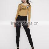 Hot Sale Girl's Embroidery Pattern Knitted Sweater Designs Pullover thumbnail-2