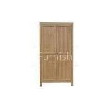 Ash Wood Bedroom Furniture , Solid Wood Free Standing Wardrobe